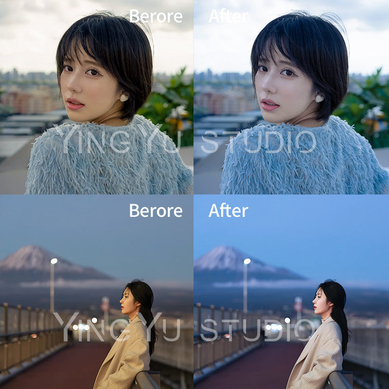 📸 Hasselblad Blue - Lightroom Preset (Advanced Blue Film, PS, Portrait, PR, Capcut, FCPX, DaVinci)