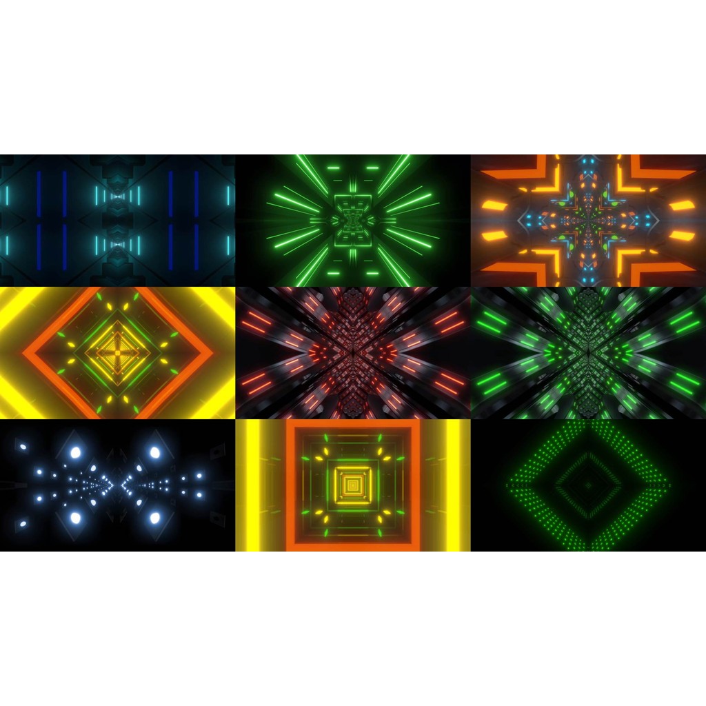 🎥 VJ LOOP | Abstract Space Tunnel Rhythm Line LED Visuals for Bar 📡📈🌌 [ MICHIGO STUDIO ]