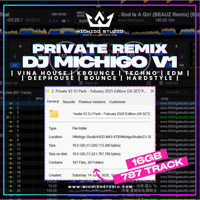 🔥 VOL.1 FEBUARY 2K25 EDITION – PRIVATE VIP REMIX PACK [26 SET] 16GB 787 TRACK 🎧