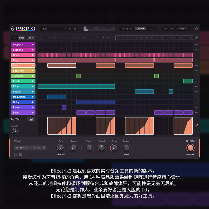 🎛 Effectrix 2 | Creative Step Sequencer & Mixing Effects Plugin for Win & Mac [MICHIGO STUDIO]