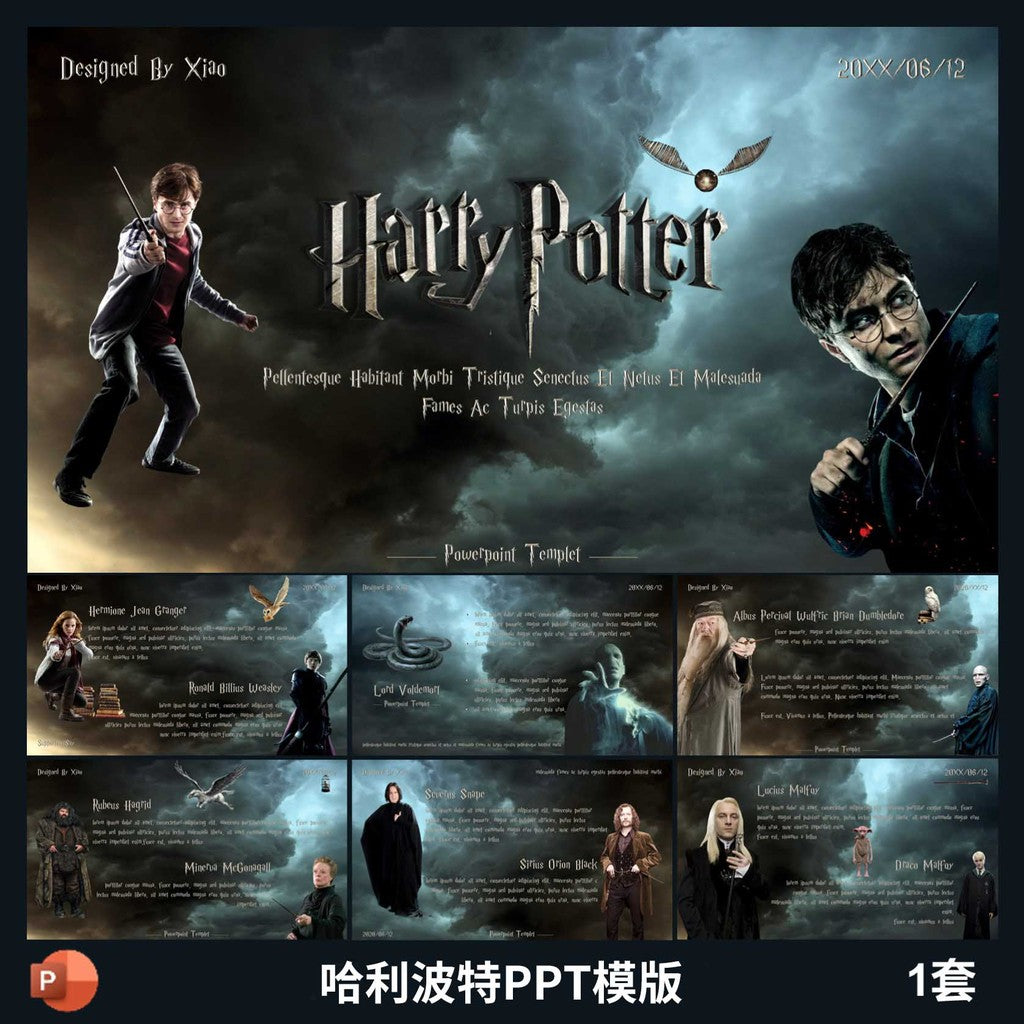 POWERPOINT TEMPLATE 135 | 🧙 Harry Potter Movie Theme PPT Template Presentation Movie Review Editable [ MICHIGO STUDIO ]