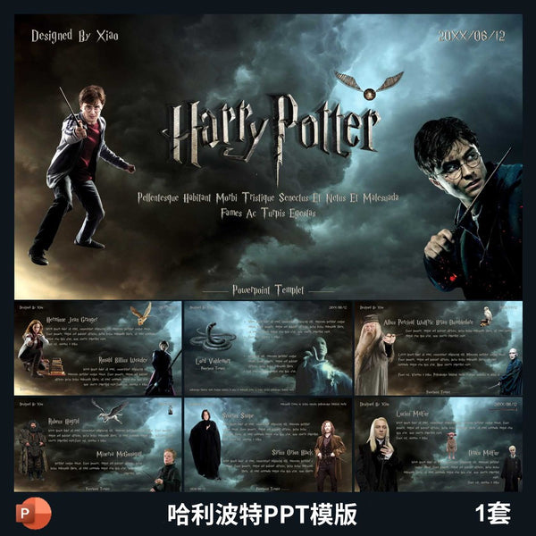 POWERPOINT TEMPLATE 135 | 🧙 Harry Potter Movie Theme PPT Template Presentation Movie Review Editable [ MICHIGO STUDIO ]