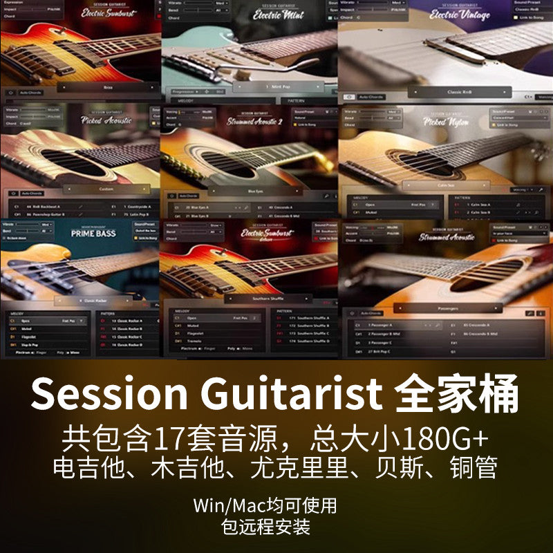 🎸 Session Guitarist Complete Pack | 17 Acoustic & Electric Guitar Libraries for Pop & Rock (Kontakt) [MICHIGO STUDIO]