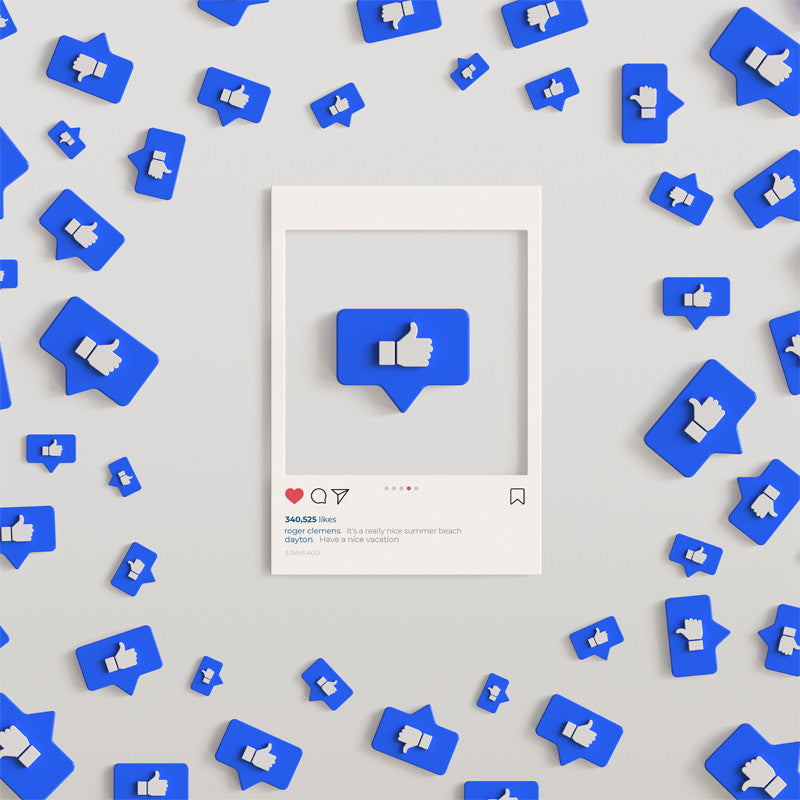 🎨 PSD TEMPLATE | 3D Shapes Instagram Photo Share Background PSD [MICHIGO STUDIO]