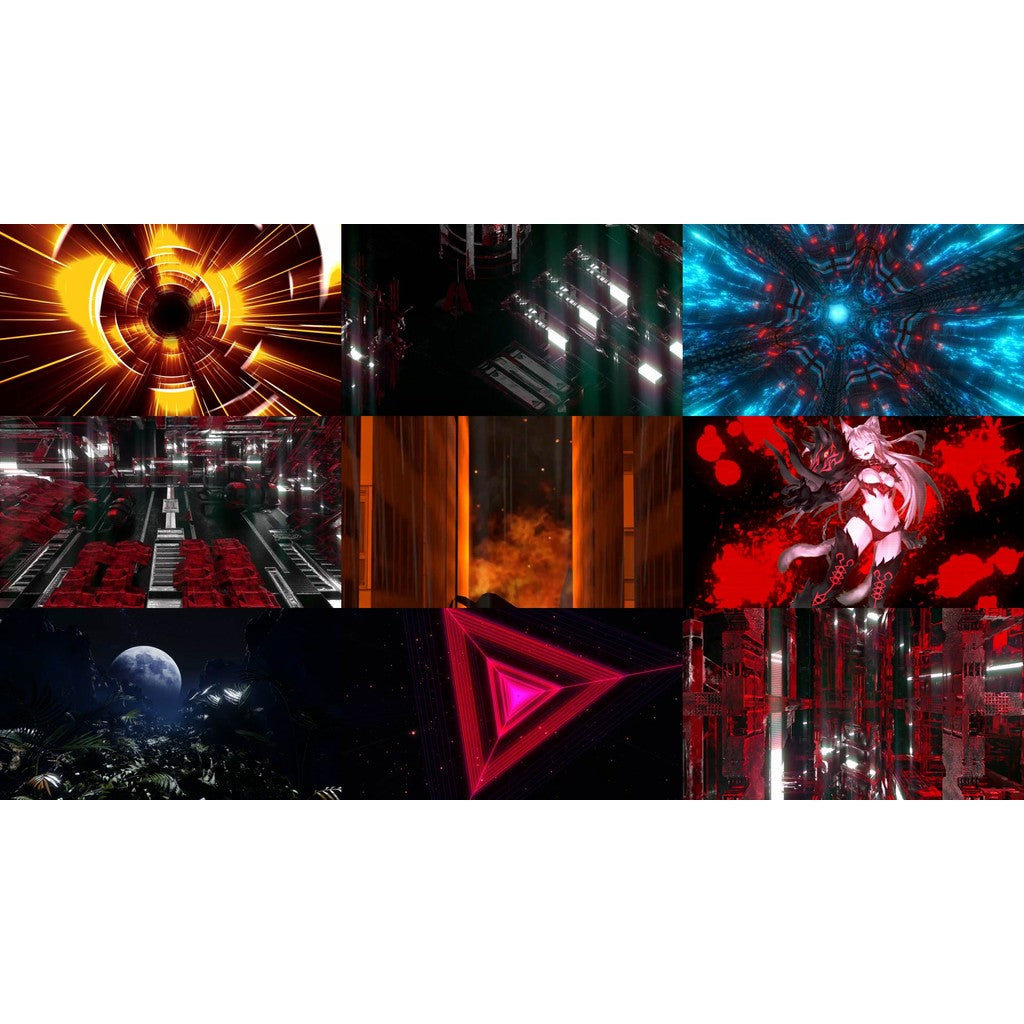 🎥 VJ LOOP | Abstract Space Tunnel Rhythm Line LED Visuals for Bar 📡📈🌌 [ MICHIGO STUDIO ]