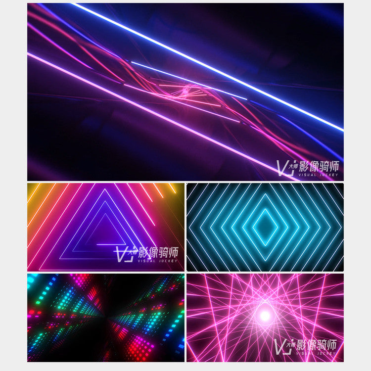 🎥 VJ LOOP | Neon Light Beam Stage for Bar Nightclub Livestream LED Background 4K 🌈🔊 [MICHIGO STUDIO]