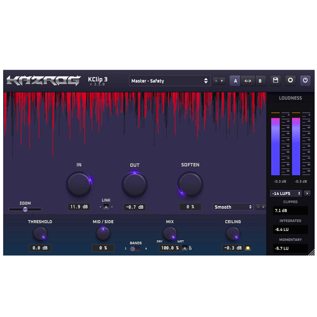 🎧 Kazrog KClip 3 | Mixing & Mastering Loudness Maximizer, Compressor, Clipper & Limiter Plugin [MICHIGO STUDIO]