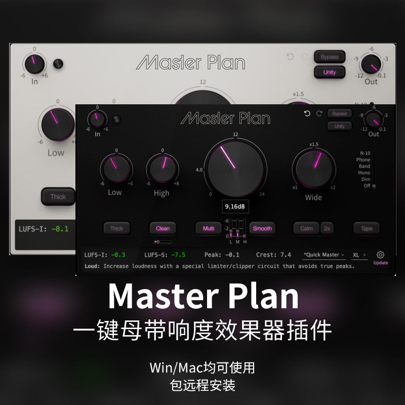 🎚 Master Plan | Mastering, Loudness, Saturation & Compression One-Click Mixing Plugin [MICHIGO STUDIO]