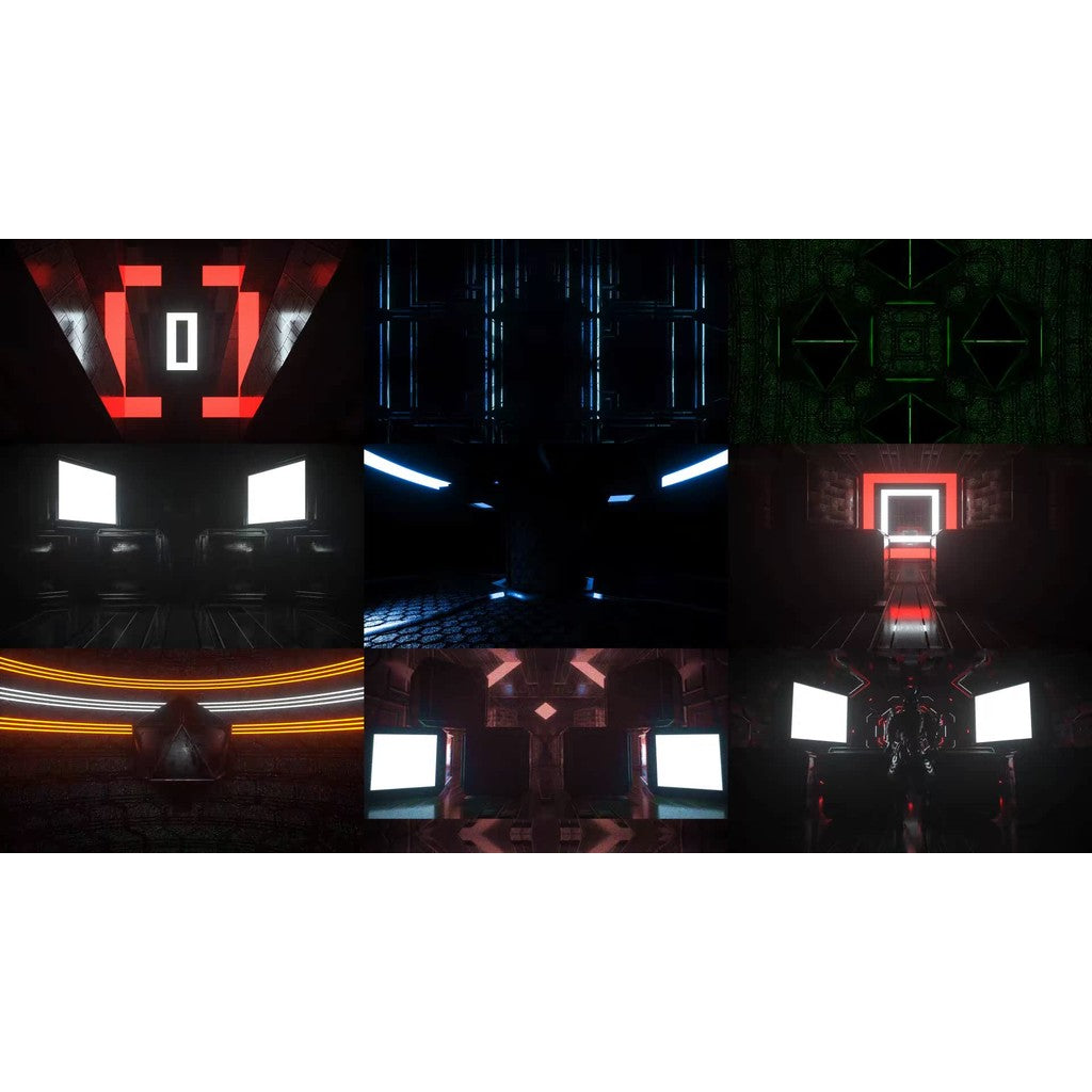 🎥 VJ LOOP | Industrial Mechanical Tech Line Abstract Rhythm LED Background ⚙️📈🔩 [ MICHIGO STUDIO ]