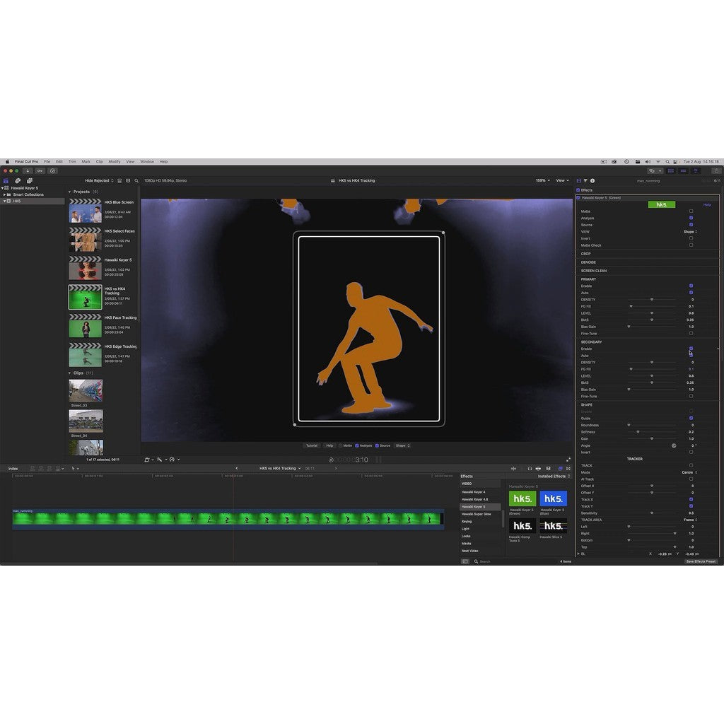 FCPX | 🟩 Hawaiki Keyer 5 – Professional Green Screen & Blue Screen Keying Plugin  Smart Object Tracking [MICHIGO STUDIO]