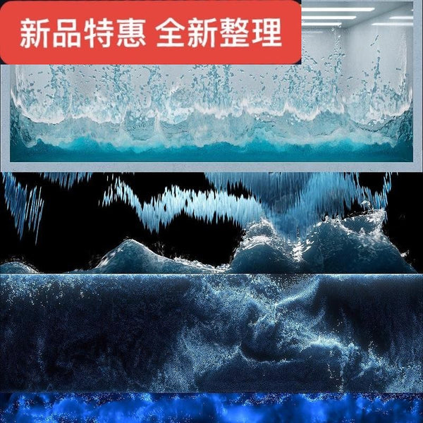 🎥 VJ LOOP | 3D Ocean Wave Holographic Particle LED Background 🌊✨ [ MICHIGO STUDIO ]