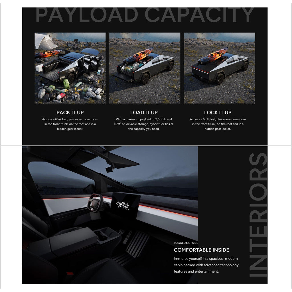 POWERPOINT TEMPLATE 256 | 🚗 Tesla Cybertruck Brand Introduction English PPT Template Editable Content [ MICHIGO STUDIO ]