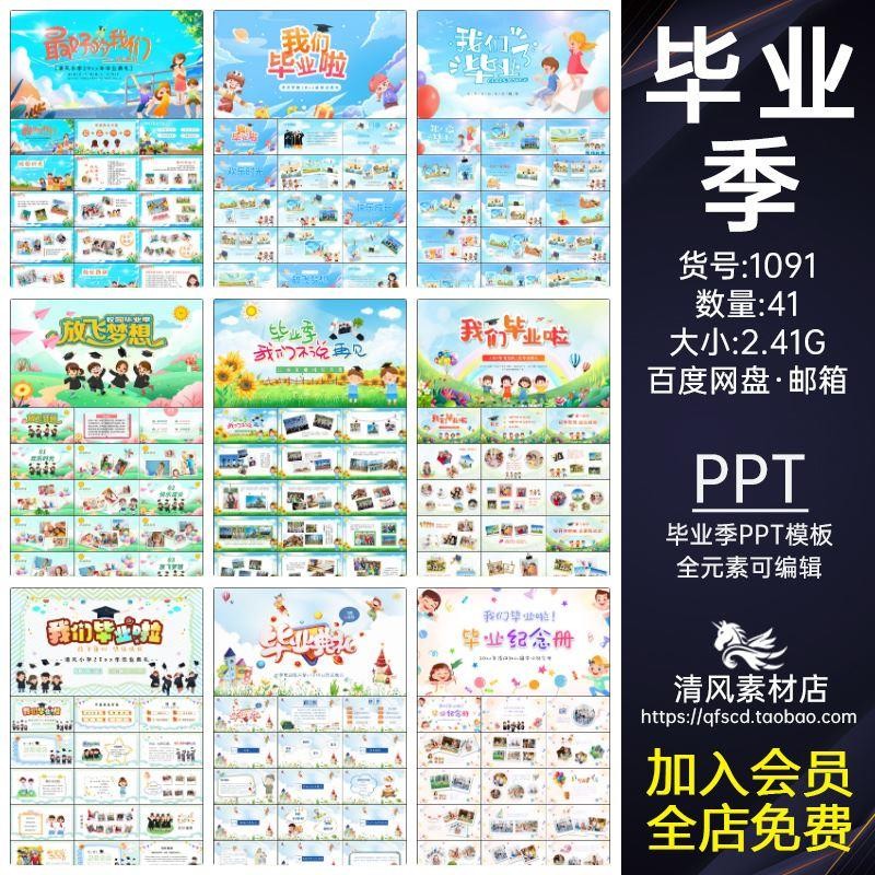 POWERPOINT 129 | 🎓 Kindergarten & Elementary Graduation Ceremony Dynamic Commemorative
