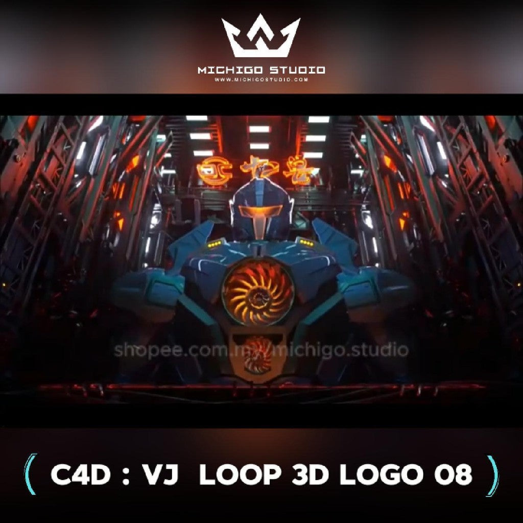 🌀 VJ 3D LOOP LOGO  | Custom C4D + Octane for DJ, Club & KTV [08]