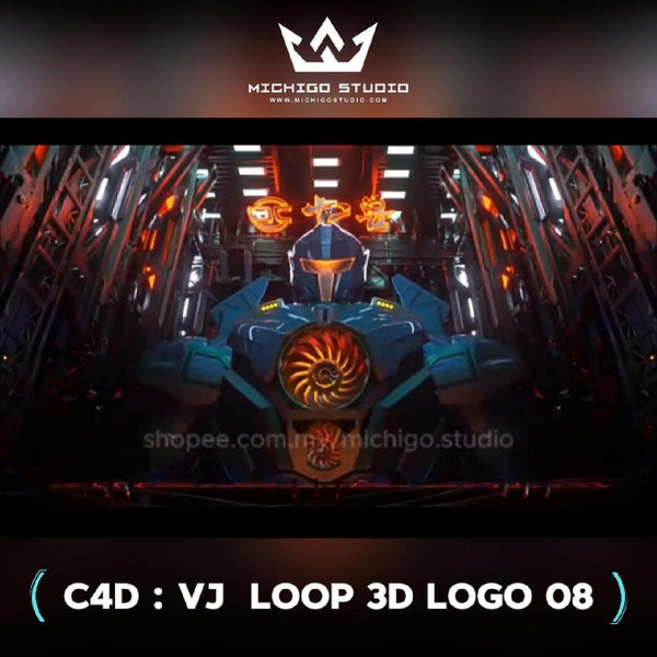 🌀 VJ 3D LOOP LOGO  | Custom C4D + Octane for DJ, Club & KTV [08]