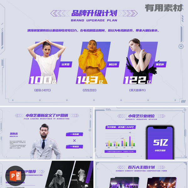 POWERPOINT TEMPLATE 147 | 🎬 Film IP Video App Platform Project Report 27 Pages Universal PPT Template [ MICHIGO STUDIO ]