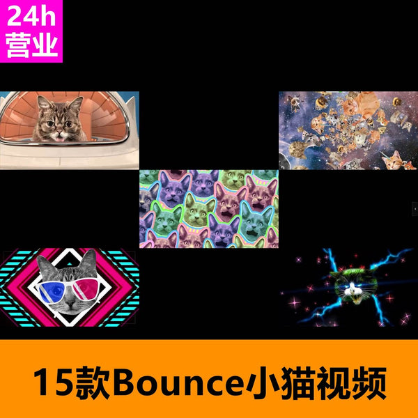 🎥 VJ LOOP | Funny Cute Cat Bounce Rap Cartoon LED Visuals for Club 🐱😂🎤 [ MICHIGO STUDIO ]