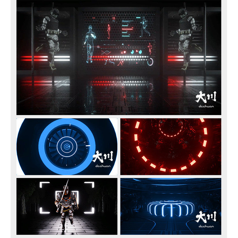 VJ PACK | 💡 Cool Neon Lightbox Flicker Mechanical Transition LED Stage Background Visuals [MICHIGO STUDIO]