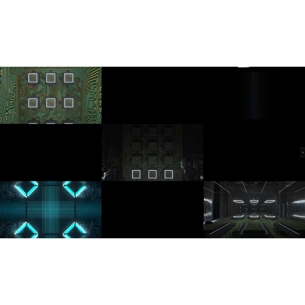 🎥 VJ LOOP | Industrial Mechanical Line Abstract Rhythm LED Visual Background ⚙️📉🎵 [ MICHIGO STUDIO ]