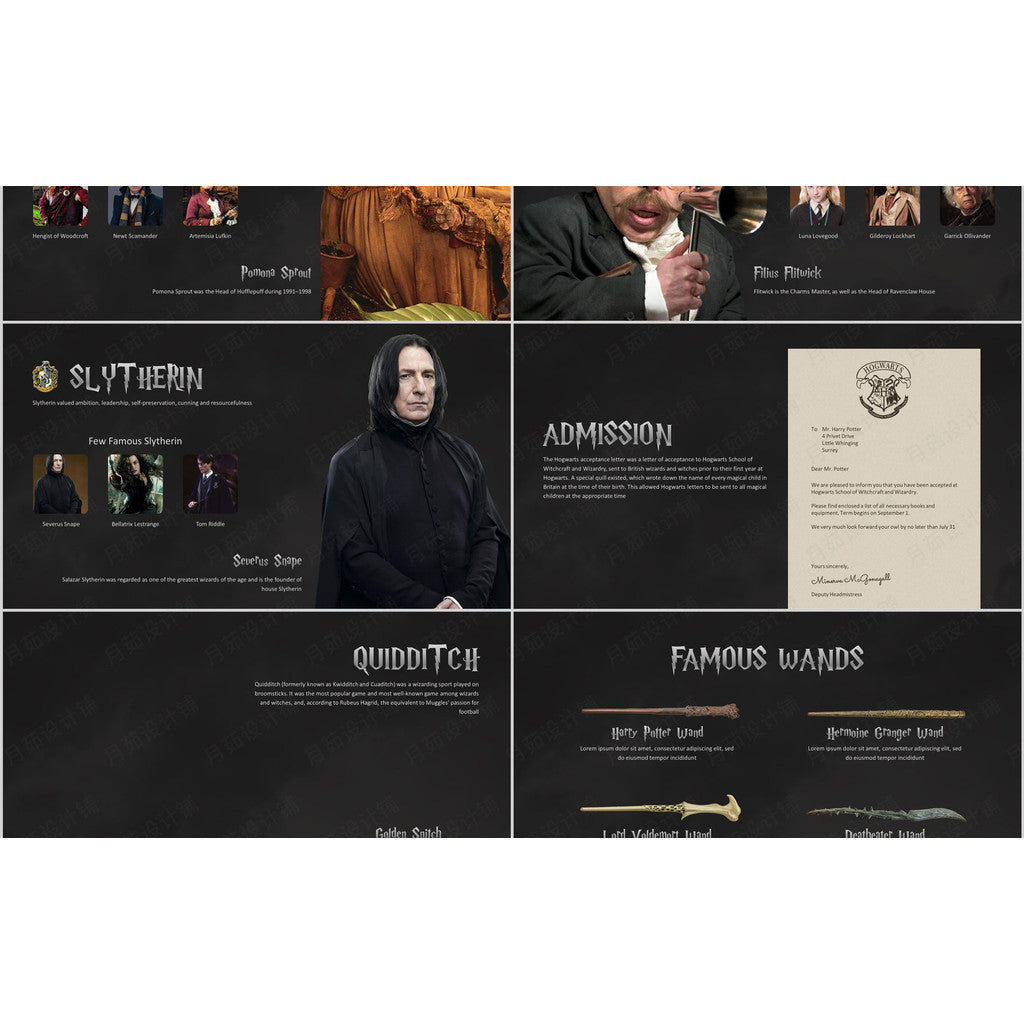PPT | 🧙‍♂️ Harry Potter Movie Review & Book Sharing Dynamic Presentation 15 Slides [MICHIGO STUDIO]