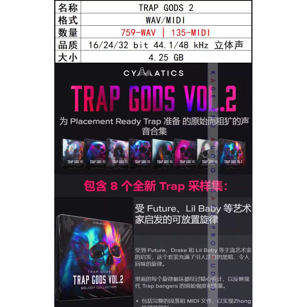 Sample Pack | Cymatics TRAP GODS 2 🔥 Dark Trap, Hip Hop, Rap Kit [MICHIGO STUDIO]