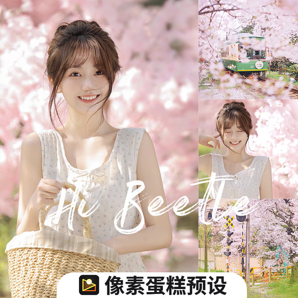 📸 LIGHTROOM PRESET | Pixelcake Spring Soft Pink Filter Spring Peach Blossom Sakura Season Tone Preset | MICHIGO STUDIO