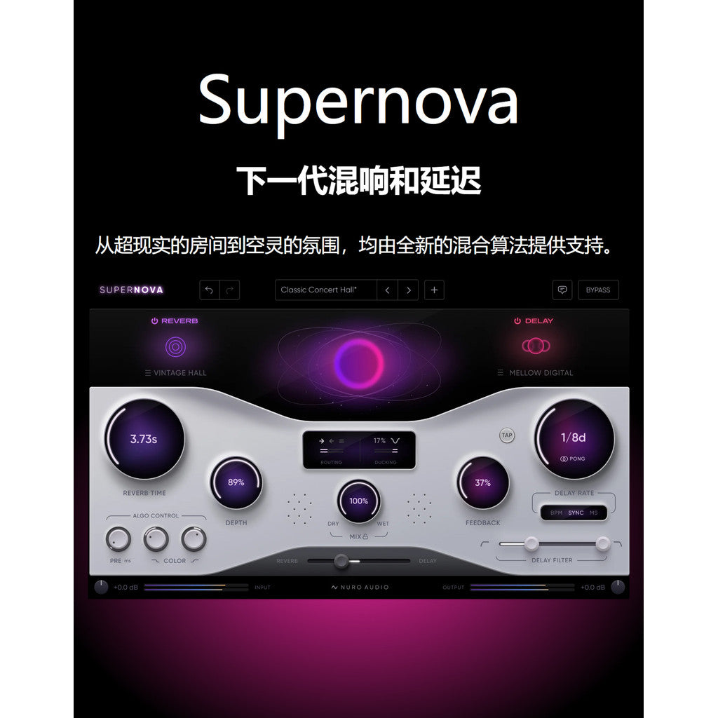 🌌 Supernova | Hybrid Reverb & Delay Spatial FX Plugin 🔊 Real-Time Ambience Processor – Win/Mac [MICHIGO STUDIO]