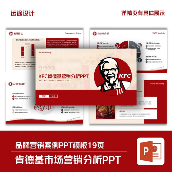 POWERPOINT TEMPLATE 235 | 🍗 KFC Marketing Analysis PPT Template 19 Pages [ MICHIGO STUDIO ]