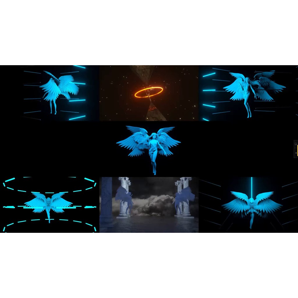 🎥 VJ LOOP | 🗿 Angel Statue 🏛️ Roman Art 🎨 Renaissance Rhythm Visuals for LED Background [ MICHIGO STUDIO ]
