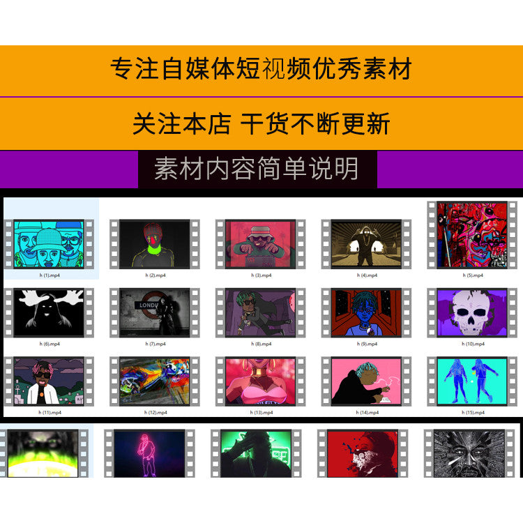 🎥 VJ LOOP | Cartoon Rap HipHop Character LED Background for Bar 🎤🧢🎞️ [ MICHIGO STUDIO ]
