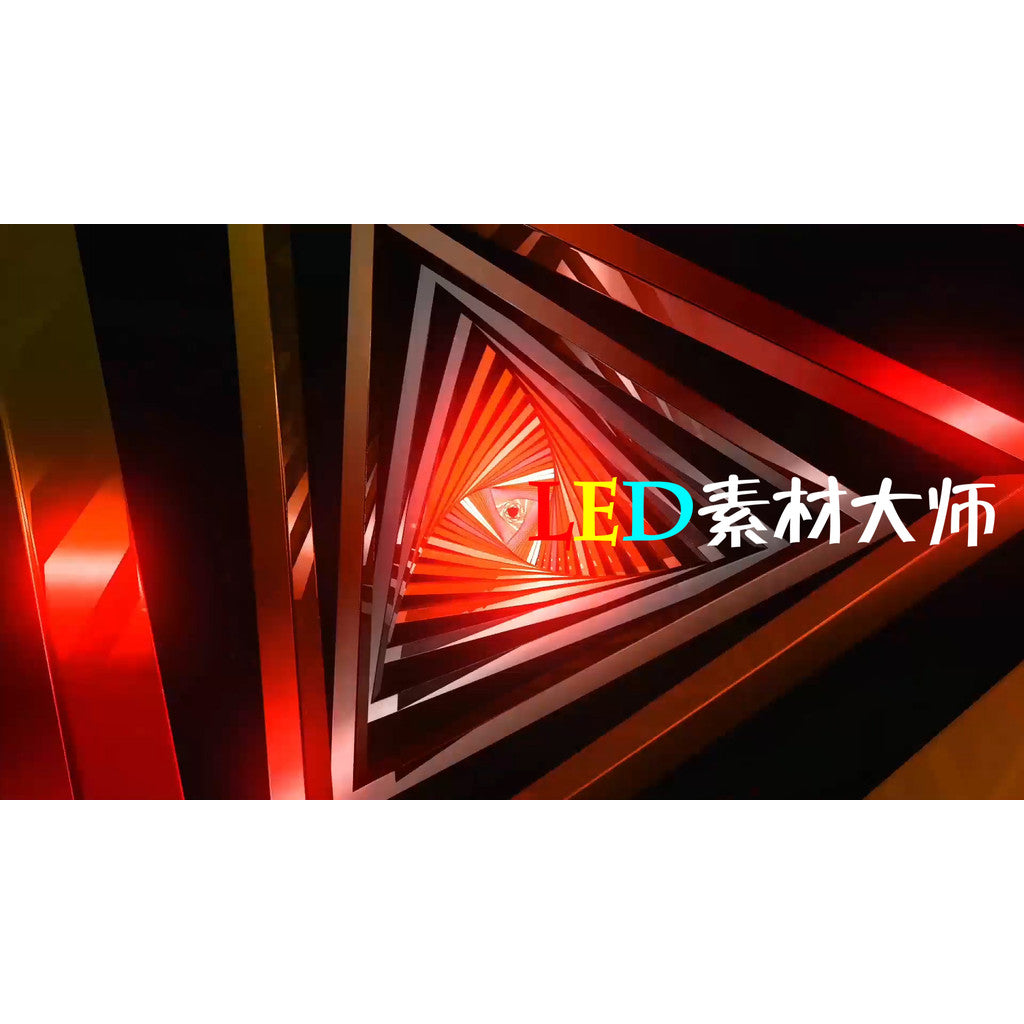 🎥 VJ LOOP | Orange 3D Geometric Rhythm LED Projection Visuals for Club 🟧📐💡 [ MICHIGO STUDIO ]