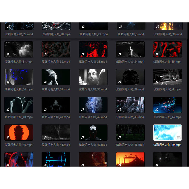 🎥 VJ LOOP | 51 Lightning Figures, Flash & Fire Elements LED Visual Pack ⚡🔥👤 [ MICHIGO STUDIO ]
