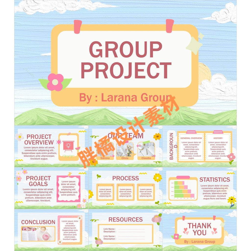POWERPOINT TEMPLATE 293 | 🏫 Kindergarten Education Courseware Class Meeting Cute Cartoon Defense Self-Introduction PPT