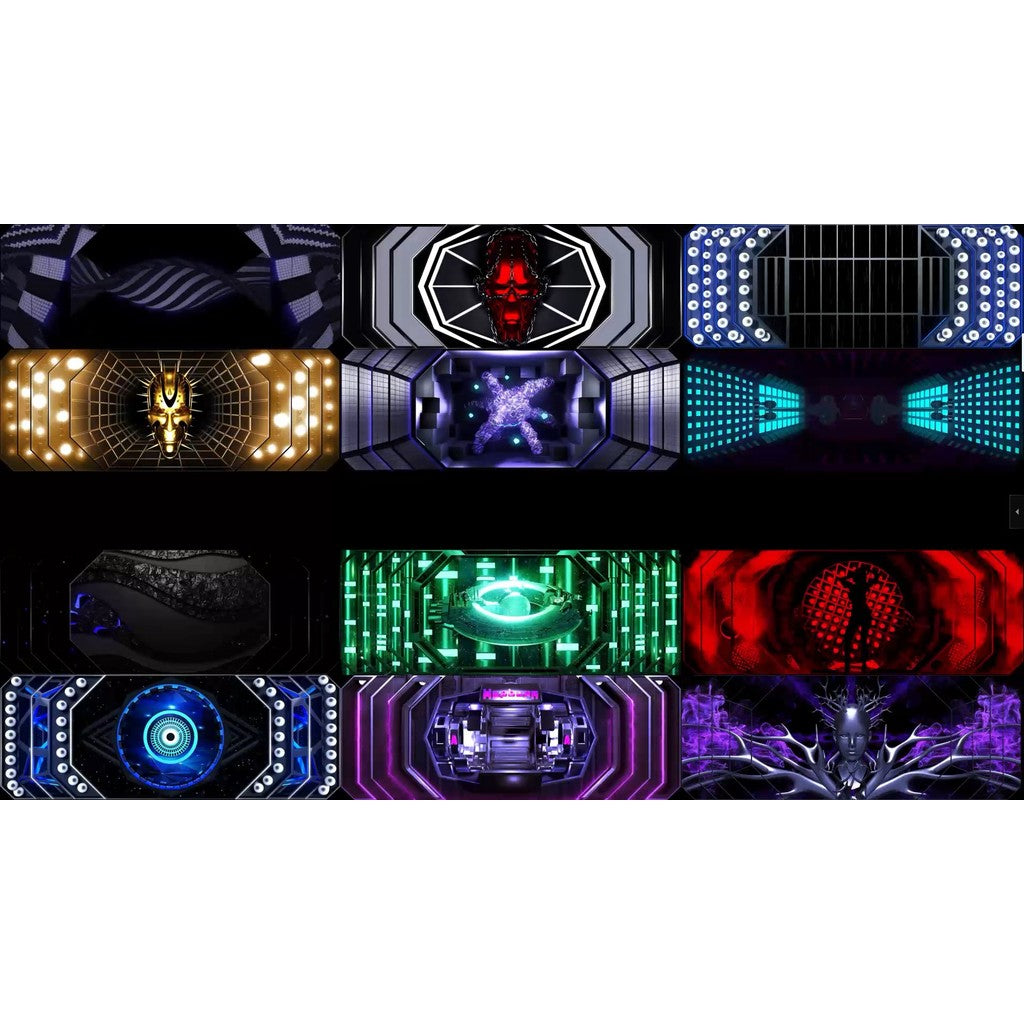 🎥 VJ LOOP | Widescreen Ice 3D Industrial Line Abstract LED Visuals 🧊⚙️📈 [ MICHIGO STUDIO ]