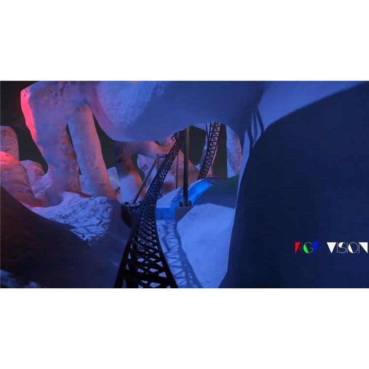🎥 VJ LOOP | 3D Dynamic Roller Coaster in City Tunnel for Club LED Background 🎢🌃 [MICHIGO STUDIO]