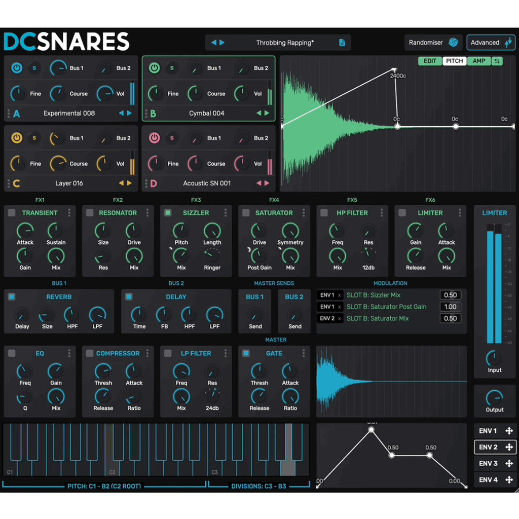 🥁 DC Snares | Snare Synthesizer & Soft Instrument Plugin for Electronic Drum Sounds [MICHIGO STUDIO]