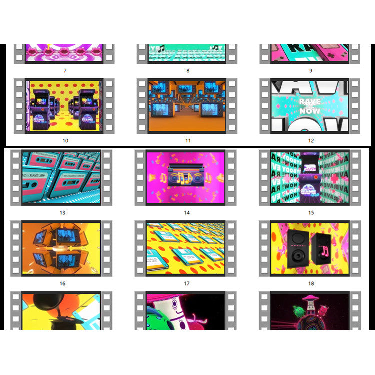 🎥 VJ LOOP | Bounce Smiley Cartoon Lips – Club & KTV LED Rhythm Visual 😎💋🎧 [ MICHIGO STUDIO ]