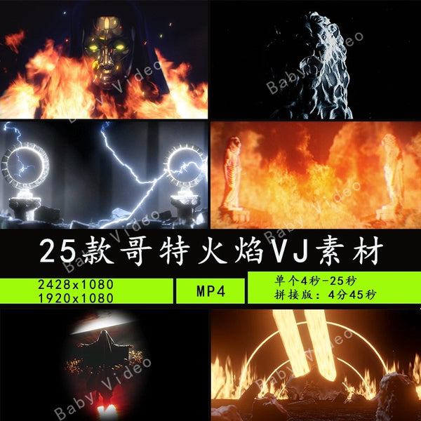 🎥 VJ LOOP | Gothic Statue Fire Mask Dark Animation Visuals 🔥👹 [ MICHIGO STUDIO ]