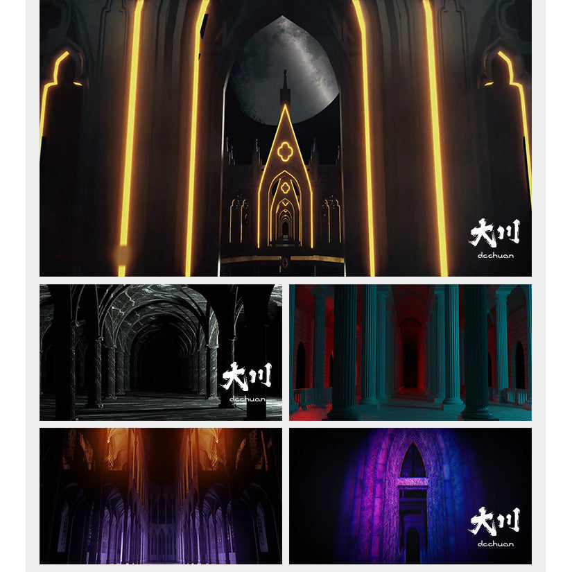 🎥 VJ LOOP | Retro Flashing Tunnel Architecture Stage LED Background 4K 🌆🚇 [ MICHIGO STUDIO ]