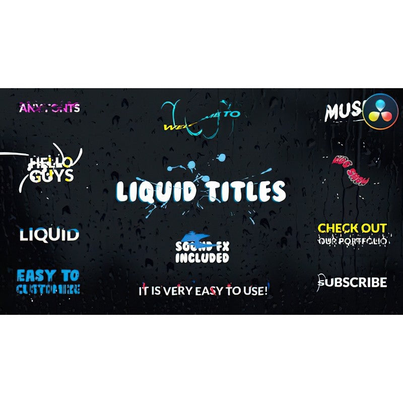 💦 Liquid Titles | Funny Fluid Splash Animation Titles [MICHIGO STUDIO]