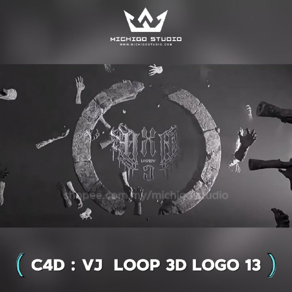 🌀 VJ 3D LOOP LOGO  | Custom C4D + Octane for DJ, Club & KTV [13]