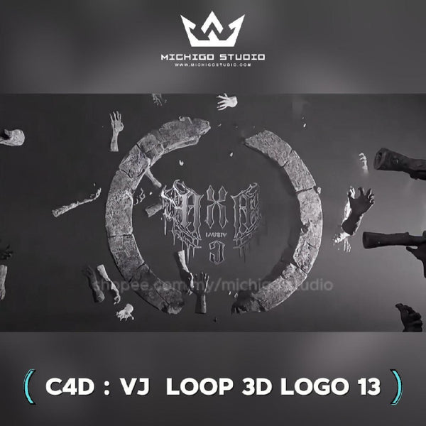🌀 VJ 3D LOOP LOGO  | Custom C4D + Octane for DJ, Club & KTV [13]