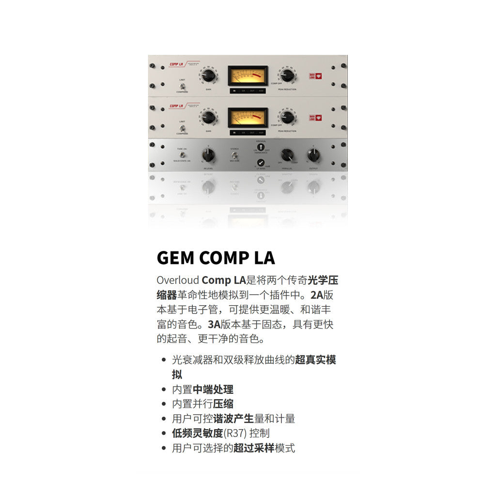 🎙️ Overloud GEM Full Bundle | LA Voice Comp & Vocal Mixing Plugins (Win/Mac) [MICHIGO STUDIO]