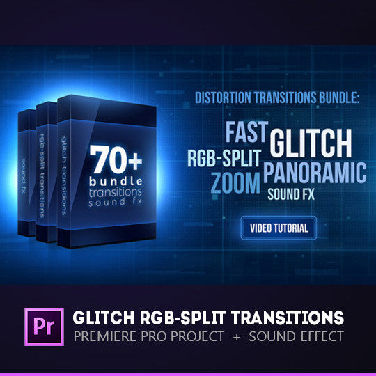 🎬 PR TEMPLATE | Glitch RGB Color Split 🌈 Transition Effects ⚡ With Sound FX 🔊 [ MICHIGO STUDIO ]