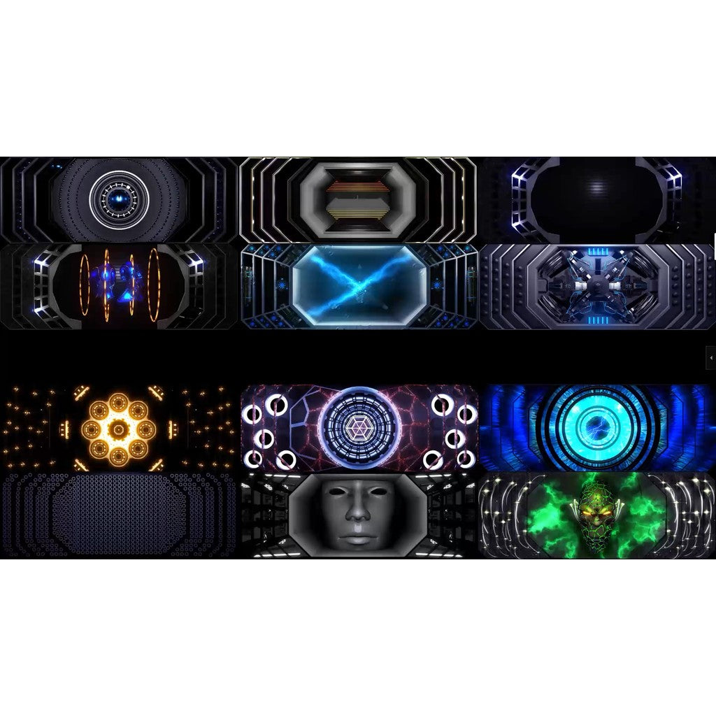 🎥 VJ LOOP | Widescreen Ice 3D Industrial Line Abstract LED Visuals 🧊⚙️📈 [ MICHIGO STUDIO ]
