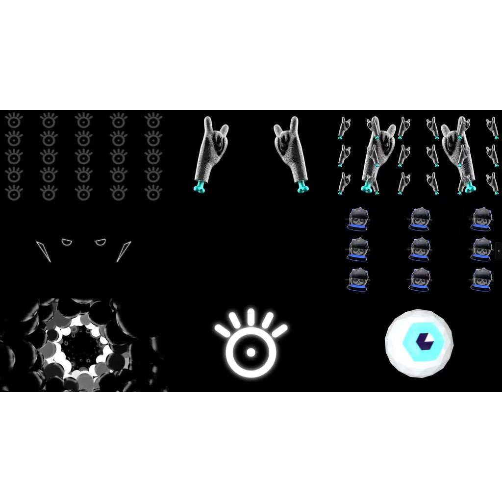 🎥 VJ LOOP | Top 100 DJ Panda Robot Hand Gestures LED Rhythm Visuals 🐼✋🎧 [ MICHIGO STUDIO ]