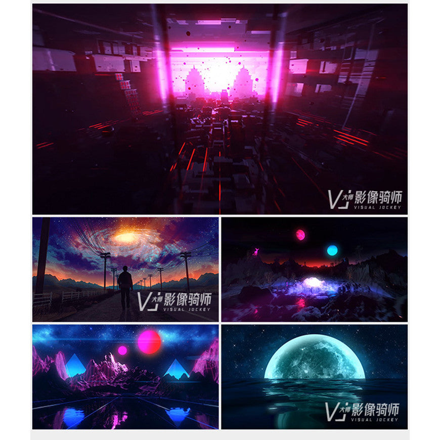 🎥 VJ LOOP | 3D Starfield Runway Animation for Club LED Wall Stage Visuals 4K ✨🚶‍♀️ [MICHIGO STUDIO]