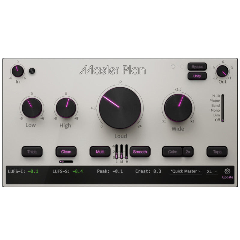 🎚 Master Plan | Mastering, Loudness, Saturation & Compression One-Click Mixing Plugin [MICHIGO STUDIO]
