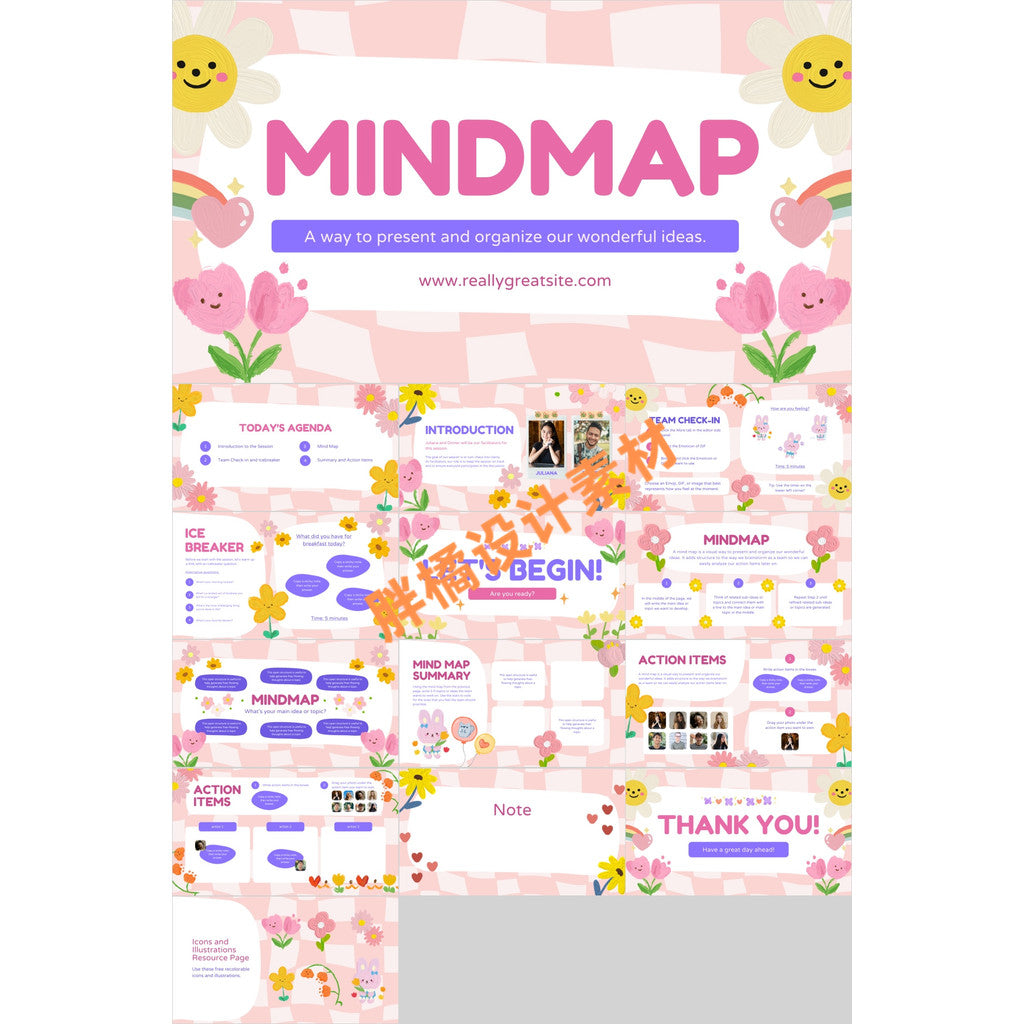 POWERPOINT TEMPLATE 293 | 🏫 Kindergarten Education Courseware Class Meeting Cute Cartoon Defense Self-Introduction PPT