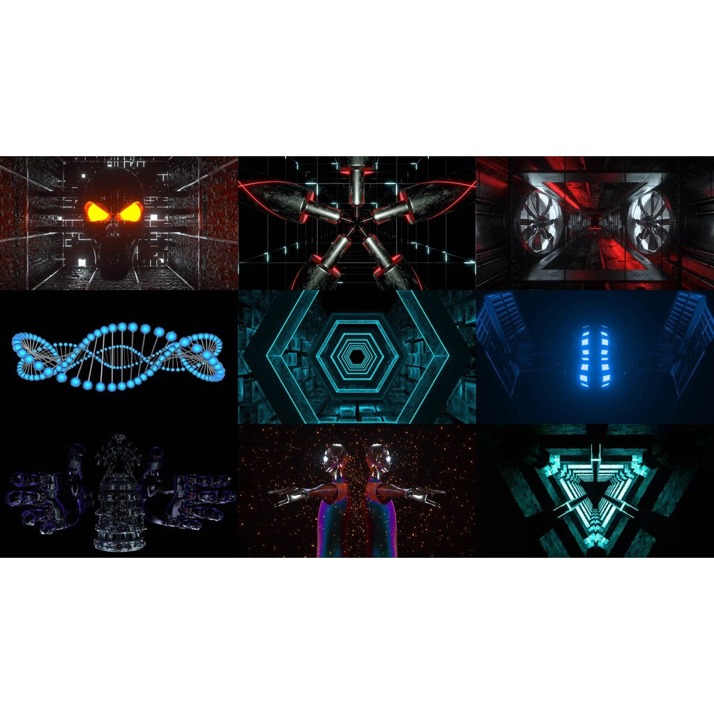 🎥 VJ LOOP | 🏗️ Industrial Style ⚙️ Mechanical Rhythm Abstract LED Background 💡 [ MICHIGO STUDIO ]